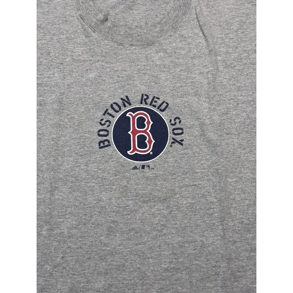 Men's Vintage Adidas‎ Boston Red Sox Sleeveless Grey Shirt Size 2XL
